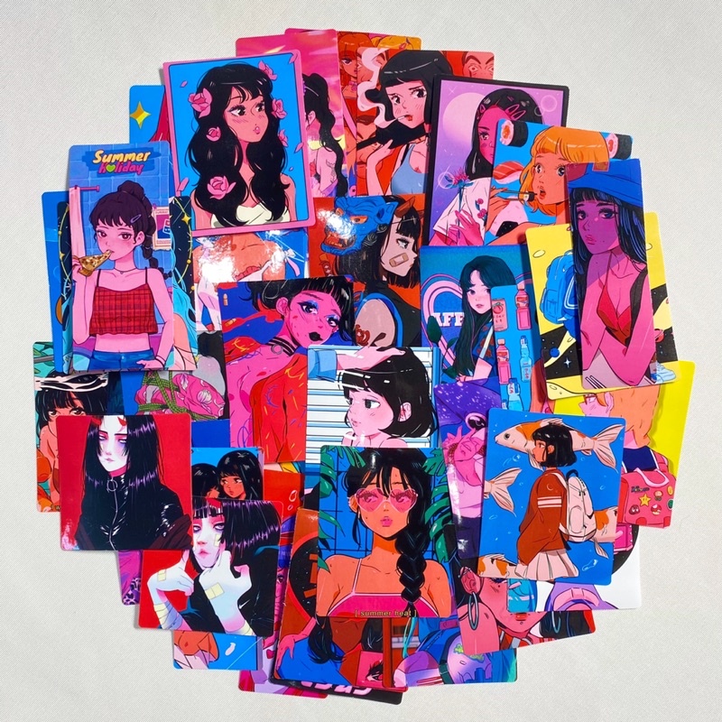 Sticker mũ bảo hiểm chống nước chủ đề hoạt hình anime