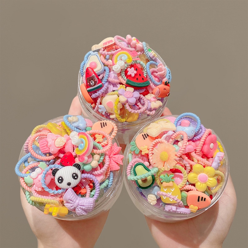 Bộ 20 / 10 Dây Buộc Tóc Cao Su Dễ Thương Cho Bé
