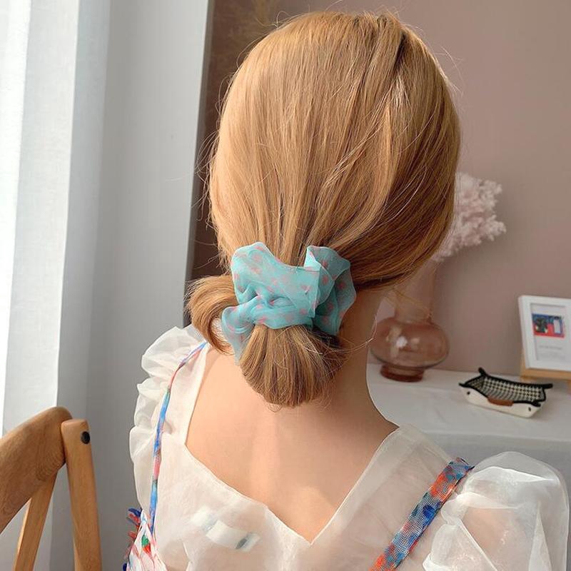 Dây buộc tóc hình trái tim có độ co giãn tốt 8cm