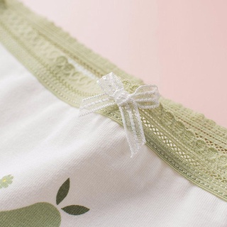 Quần Lót Cotton Thoáng Khí In Họa Tiết Trái Lê Hoạt Hình Phong Cách Hàn Quốc Cho Nữ #4