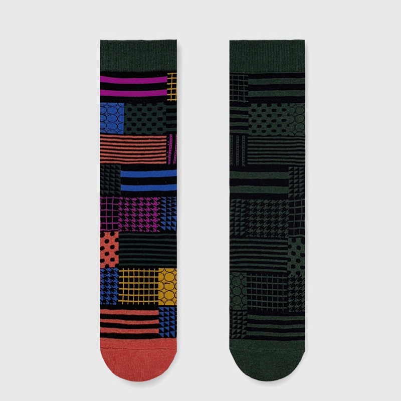 Vớ bất đối xứng đơn giản phong cách Nhật Bản thời trang thu đông sáng tạo cho cặp đôi