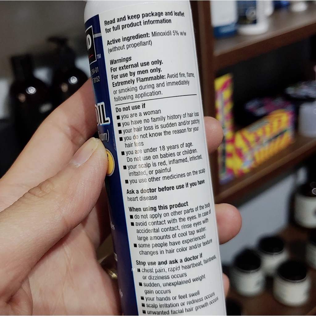 Dung dịch hỗ trợ mọc râu & tóc Kirkland Minoxidil 5% - 60ml | Dạng bọt