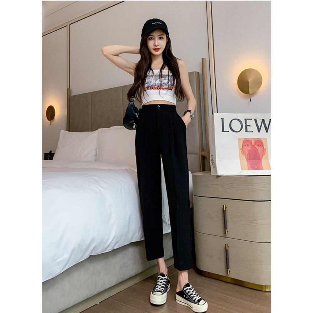 Quần baggy nữ, quần tây nữ 2 cúc chất tuyết mưa cao cấp size 26-30 SKUQ-26A