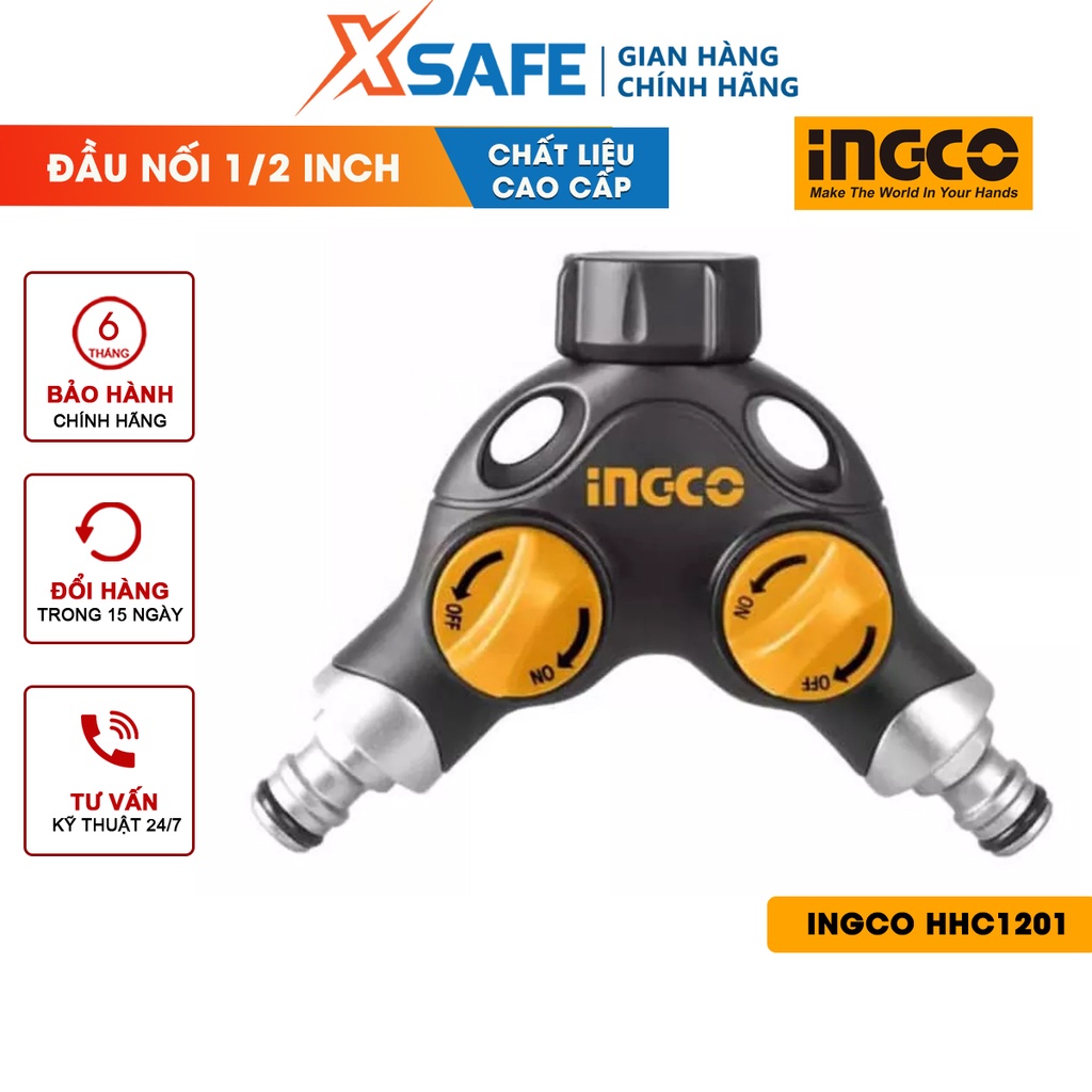 Đầu nối ống nước INGCO HHC1201 1/2 inch chất liệu cao cấp chắc chắn chịu nhiệt, chịu lực