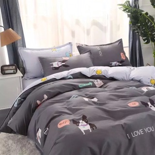 [Giá rẻ] Set Ga Poly Cún Xám Uy tín