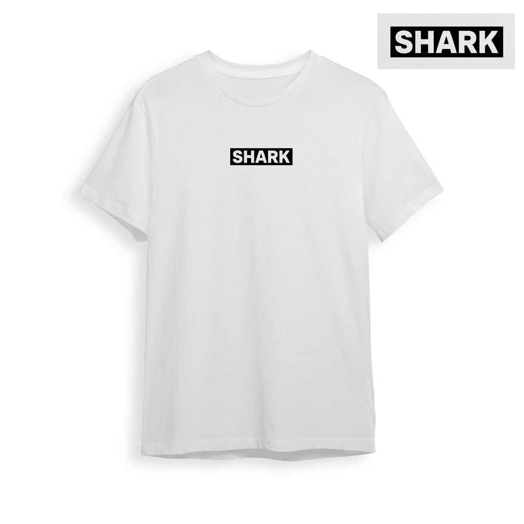 Áo Phông TRẮNG ĐEN Basic Trơn Thun Cotton SHARK v2  𝗖𝗼́ 𝘀𝗮̆̃𝗻  Nam Nữ Unisex Vải Dày Không Xù Lông Cổ Tròn Shark Brand
