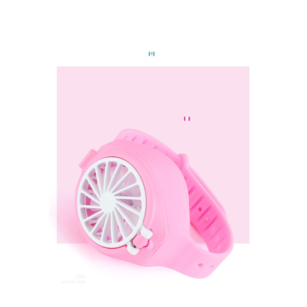 Quạt Đeo Tay Mini Tiện Lợi Xua Tan Nóng Mùa Hè, Sạc Usb Không Gây Tiếng Ồn | BigBuy360 - bigbuy360.vn