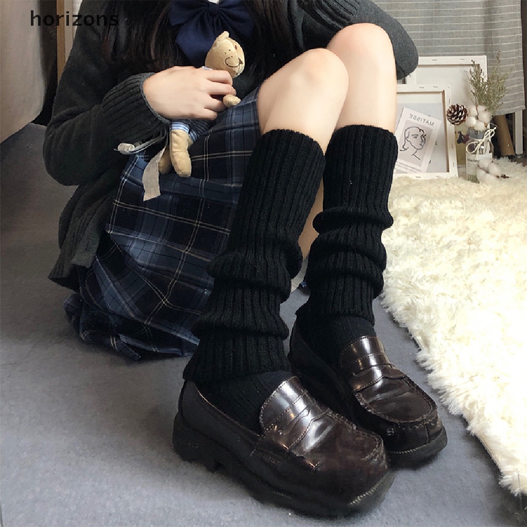 [horizons] Vớ Dệt Kim Giữ Ấm Chân Đính Bóng Lông Ngọt Ngào Phong Cách Lolita Cho Nữ