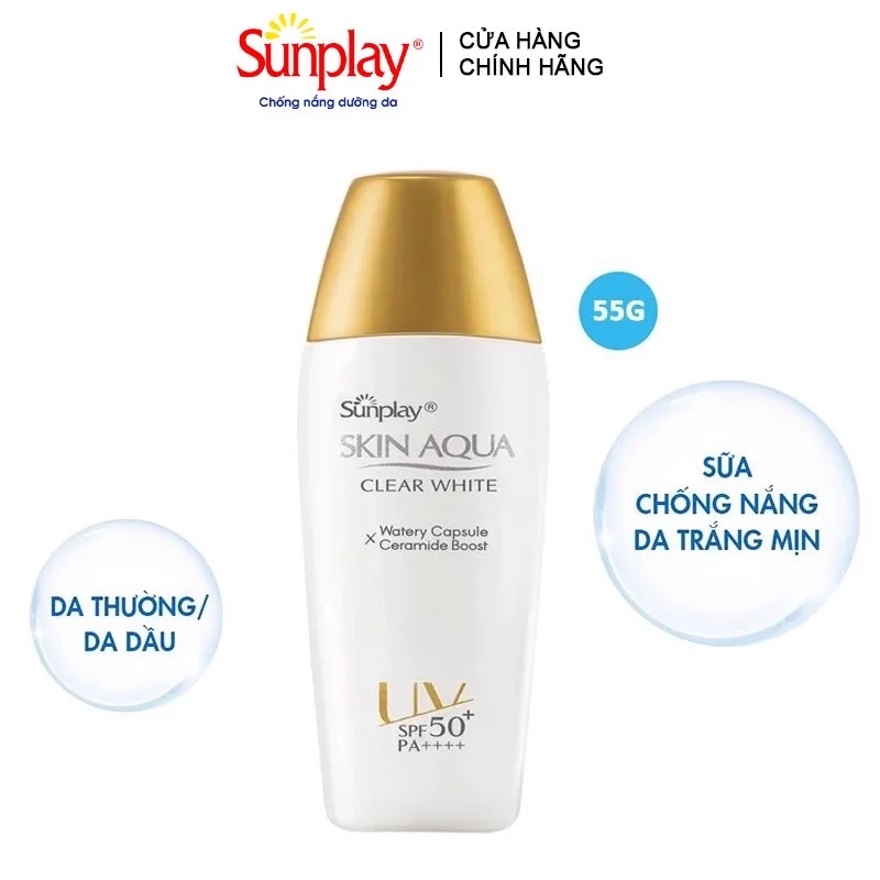 Sữa Chống Nắng Sunplay Dưỡng Da Trắng Mịn Sunplay Skin Aqua Clear White SPF50+