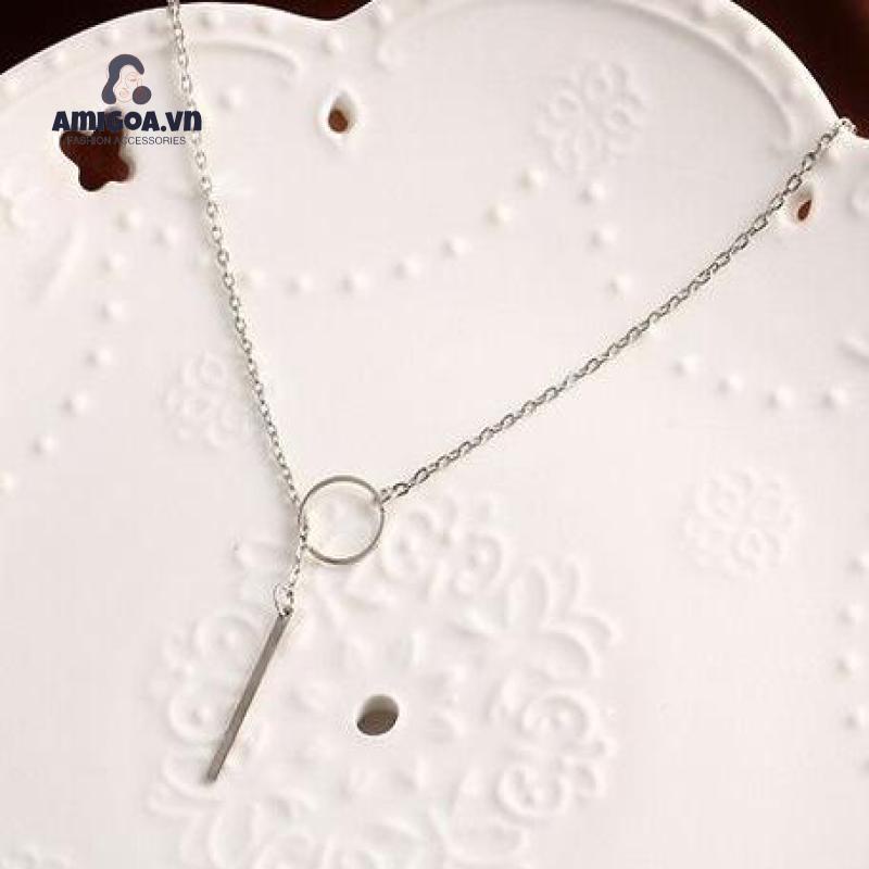 Vòng cổ Sợi Xích Ngắn Bằng Kim Loại Đơn Giản