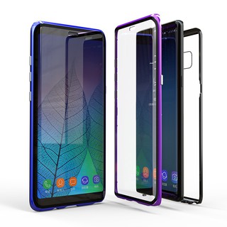 Ốp lưng kính cường lực nam châm cho Samsung Galaxy Note 8 Note 9 Note 10 360 độ