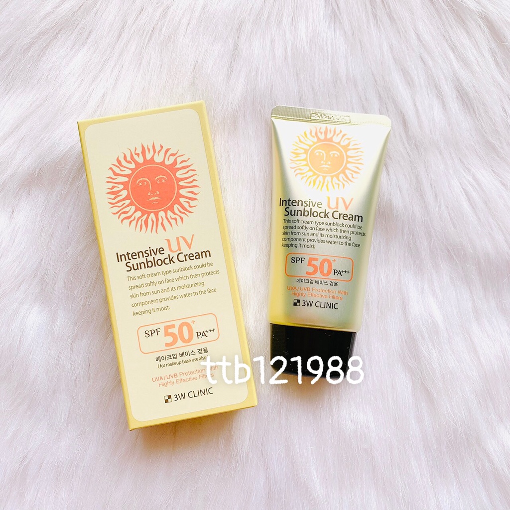 Kem Chống Nắng 3W Clinic Intensive UV Sunblock Cream SPF50