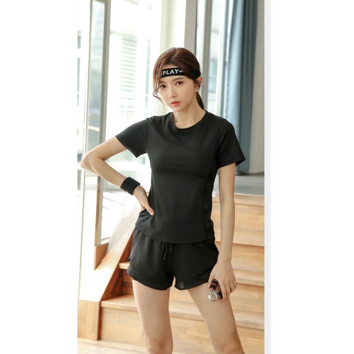 Sét bộ phối lưới hàng chuẩn đẹp vải thun lạnh thể thao