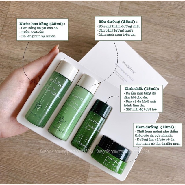 Set dưỡng trà xanh Innisfree