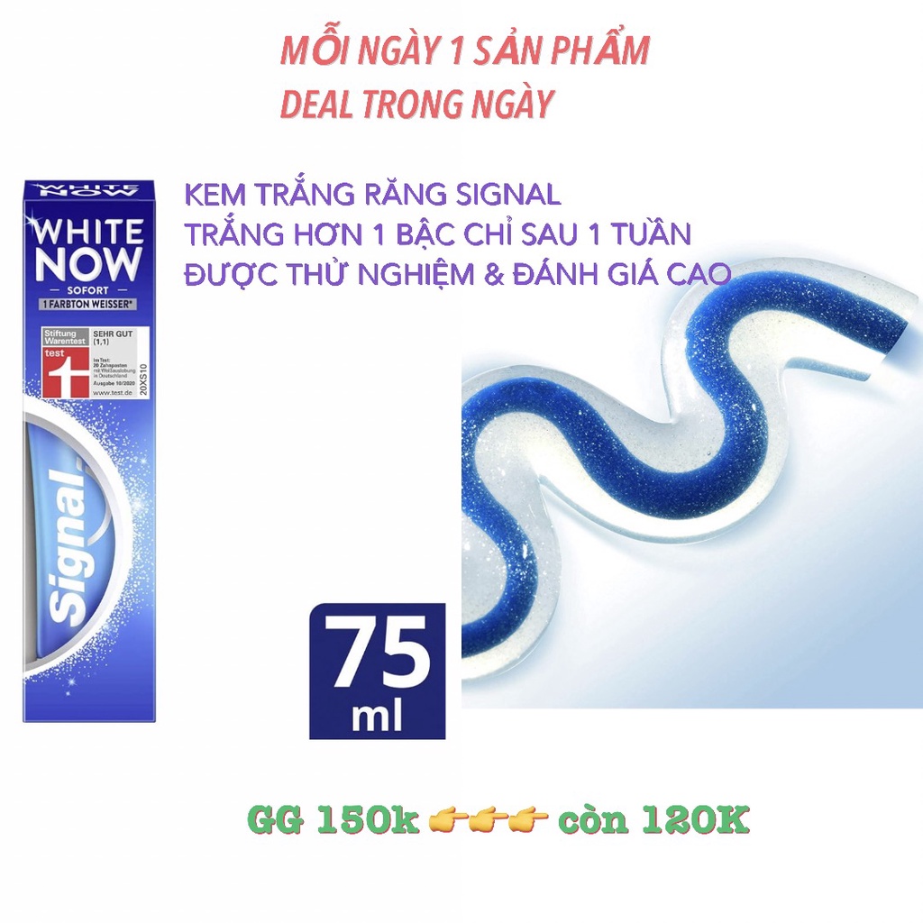 KEM TRẮNG RĂNG HIỆU QUẢ TỨC THÌ - SIGNAL 75ML