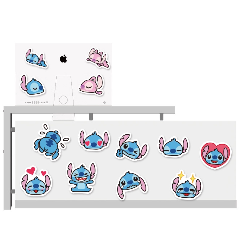 Sticker Set 40 Miếng Dán Hoạt Hình Lilo Stitch Dễ Thương Trang Trí Đa Năng