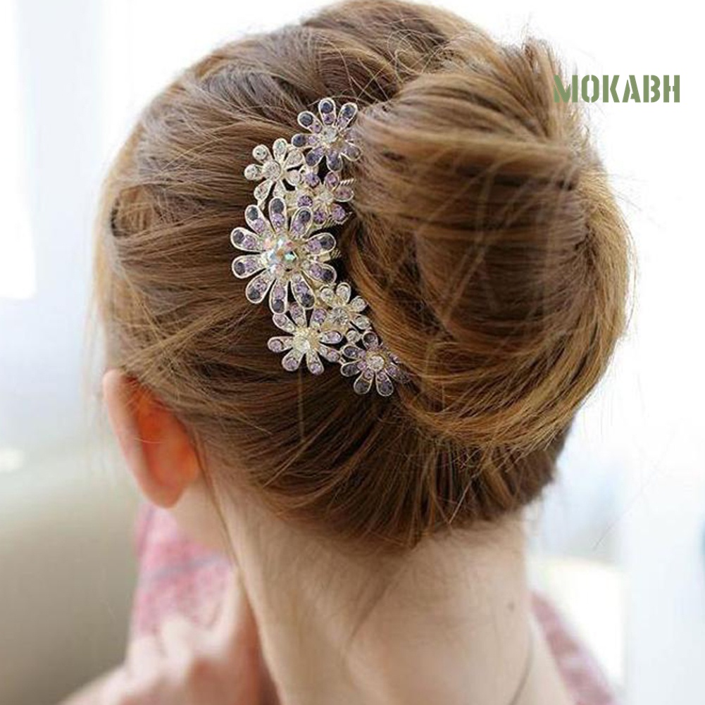 Lược Cài Tóc Hình Hoa Đính Đá Thời Trang Cho Nữ