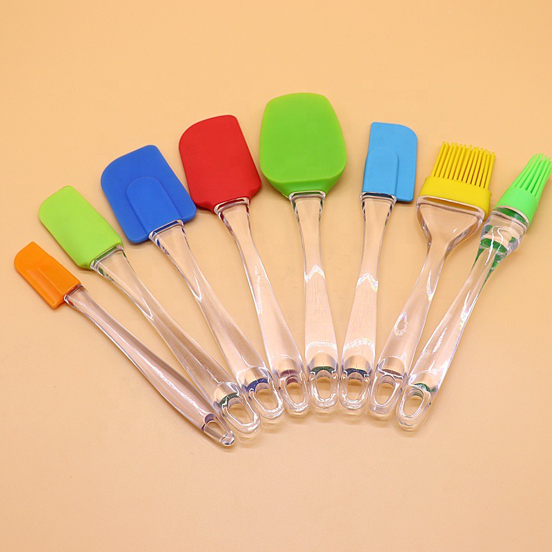 Chổi Silicone/Spatula Cán Nhựa Trong Suốt