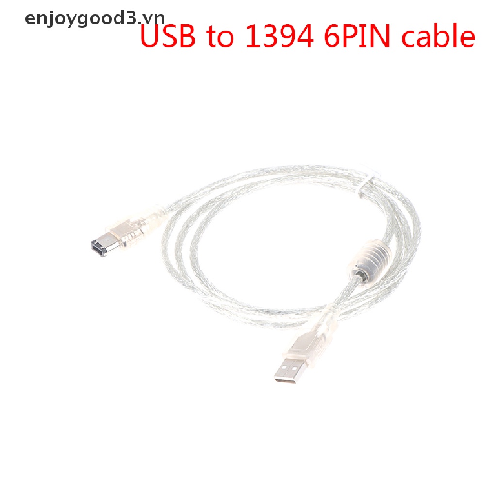 ++ 1 X Firewire IEEE 1394 6 Pin Male To USB 2.0 Male Adaptor Convertor Cable Cord .
