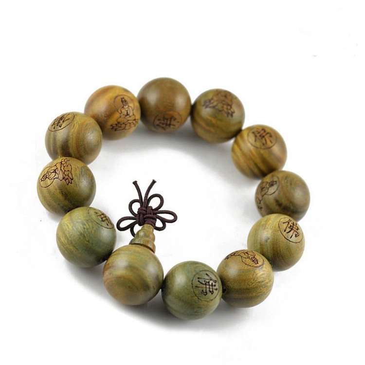 Chuỗi Hạt Gỗ Đàn Hương 10-20mm Đeo Tay Phong Cách Phật Giáo