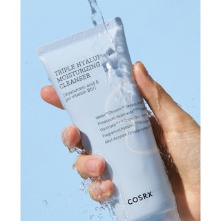 (Auth) Sữa rửa mặt cấp ẩm phục hồi da khô COSRX Hydrium Triple Hyaluronic Moisture Cleans 150ml