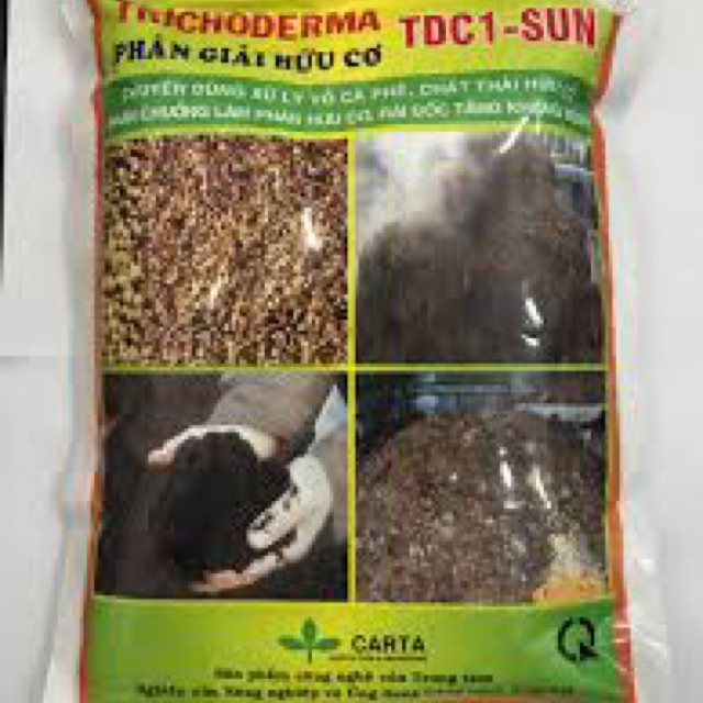 Nấm ủ Trichoderma 1kg ( Tặng 01 gói lân cao siêu kích rễ cây trồng)