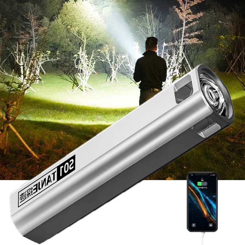 Đèn Pin Khẩn Cấp Cầm Tay Sạc USB Chống Nước Có Đèn LED Cực Sáng Dành Cho Leo Núi/Ngoài Trời/Trong Nhà/Ngoài Trời