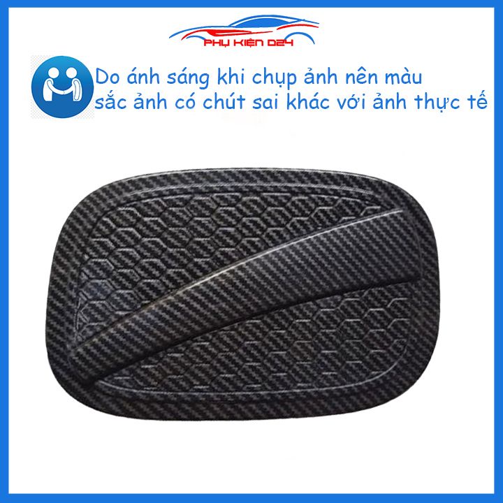 Ốp nắp bình xăng CX5, CX-5 2018-2019-2020-2021-2022-2023 vân cacbon chống trầy trang trí ô tô