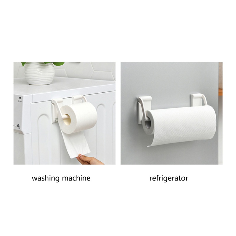 Giá Đỡ Cuộn Khăn Giấy Từ Tính Bằng Nhựa Tiện Dụng Cho Nhà Bếp