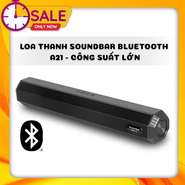 Loa Thanh Bluetooth Gaming Soundbar Thiết Kế Mới Công Suất Lớn A21 Để Bàn Dùng Cho Máy Vi Tính PC, Laptop, Tivi