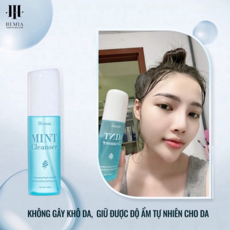 Tinh thể rửa mặt bạc hà Hemia sạch sâu, kiềm dầu, ngừa mụn, dịu nhẹ, an toàn cho da | BigBuy360 - bigbuy360.vn