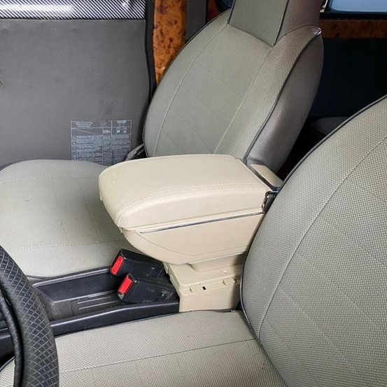 Hộp tỳ tay ô tô dùng chung cho mọi loại xe 2 màu đen - kem - Bảo hành 12 tháng