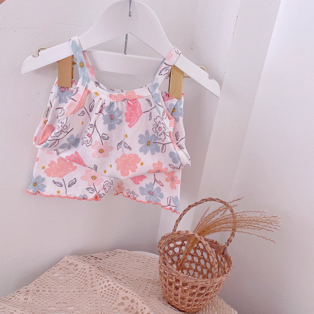 Bộ 2 Dây Cotton Borip 100% Ảnh Thật Chất Mềm Mát Cho Bé Gái Mặc Hè - AN.KID