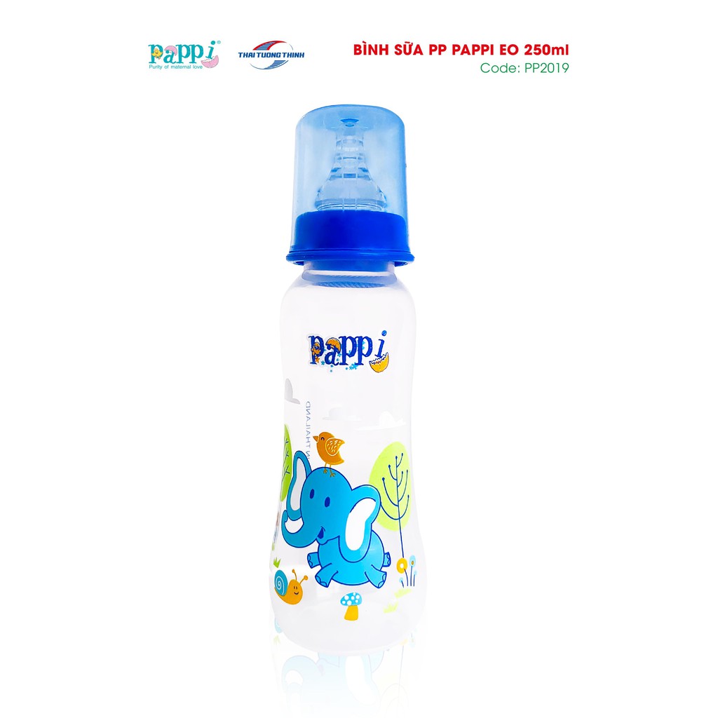 Bình sữa cổ hẹp, Bình sữa cho bé Pappi 250ml Thailand
