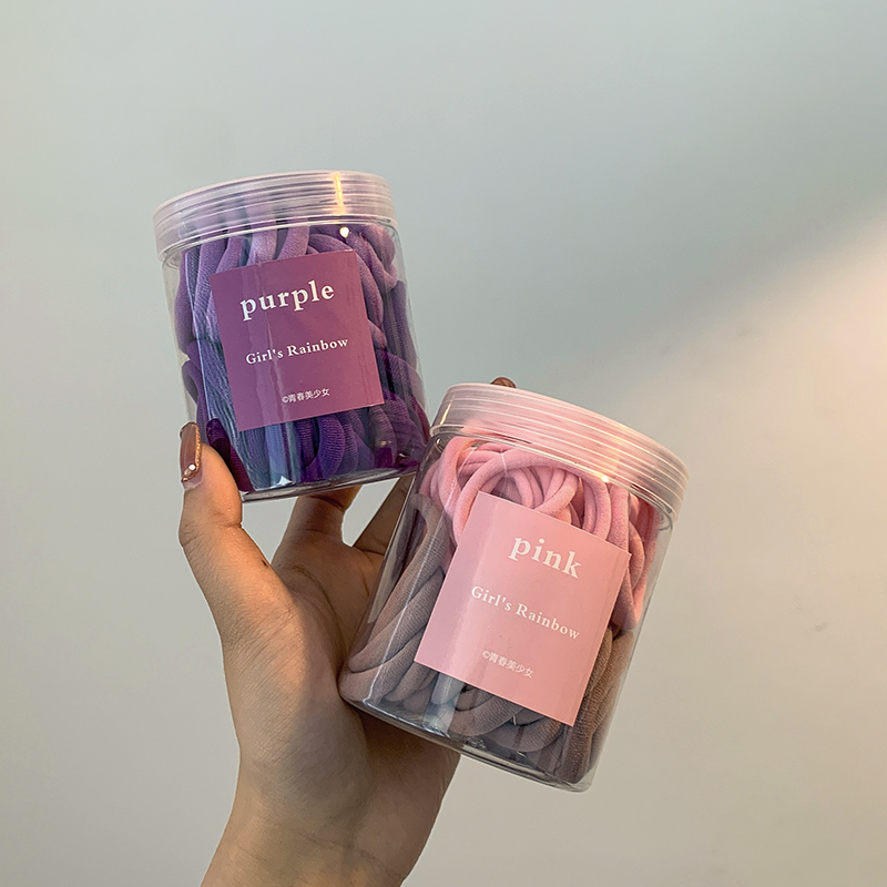 Bộ 50 dây cột tóc không làm hư tóc nhiều màu tuỳ chọn