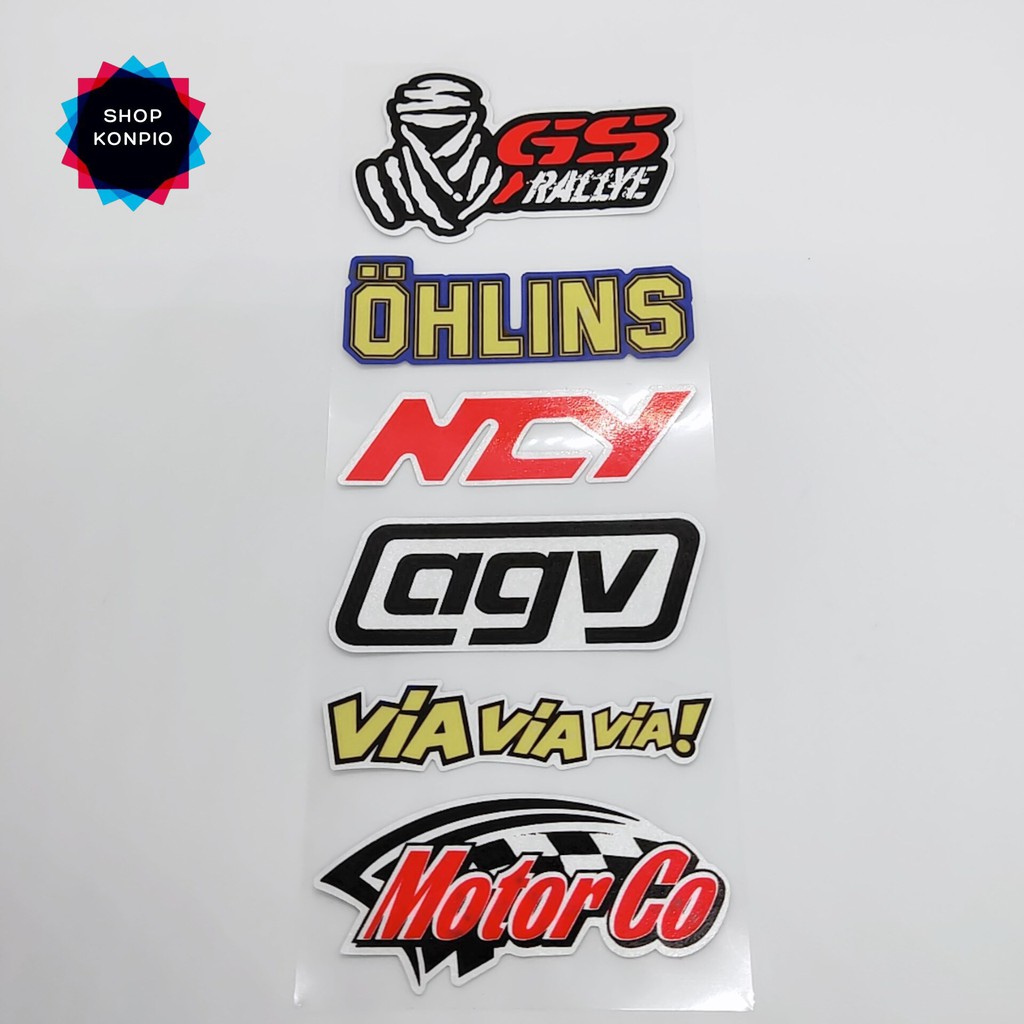 Bộ Tem Sticker Phản Quang MotorGo Cao Cấp Dán Xe Máy, Ô Tô, Mũ Bảo Hiểm, Chống Thấm Nước, Chống Bay Màu