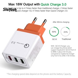 Cốc Sạc Nhanh Qc 3.0 3 Cổng Usb