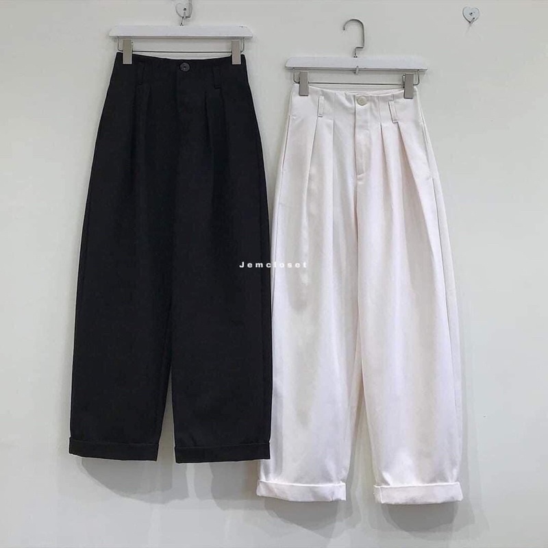 Quần kaki cạp xếp li