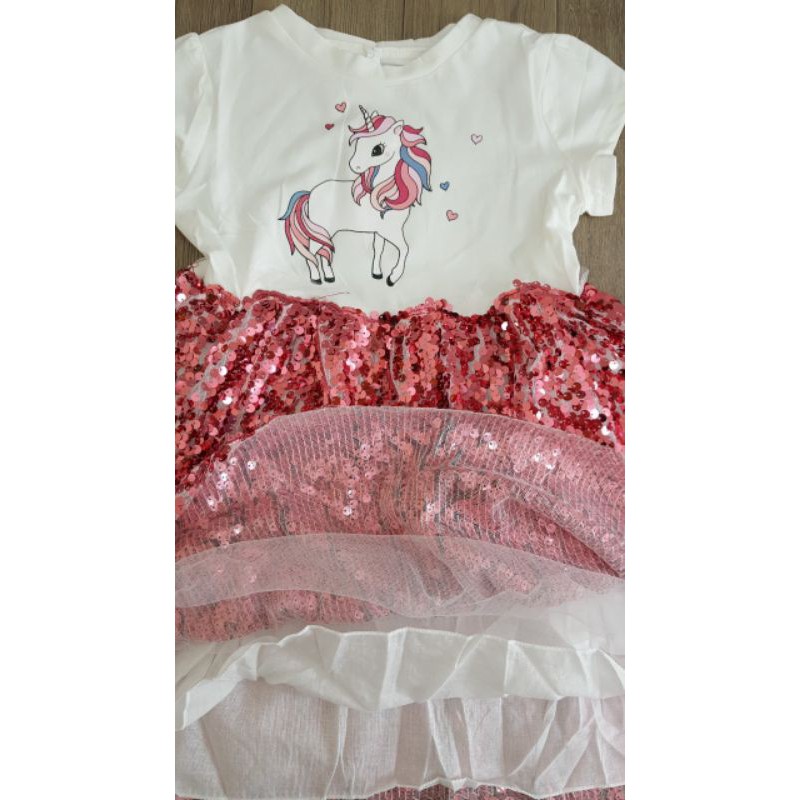 Váy bé gái sequin pony