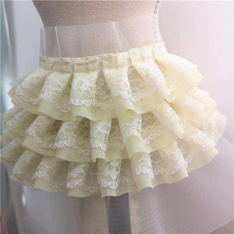 Tấm Vải Voan Phối Ren 3d Rộng 11CM Dùng May Vá Quần Áo DIY