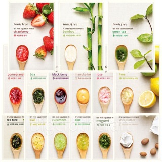 COMBO 29 MIẾNG MẶT NẠ INNISFREE ĐỦ MÙI