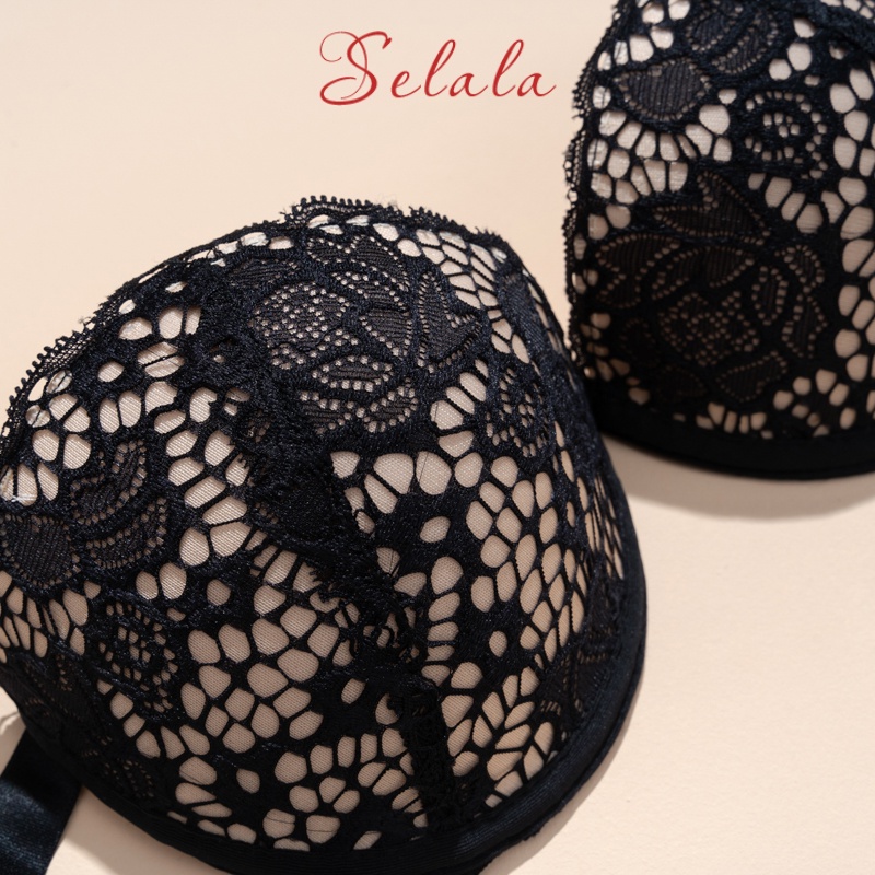 Áo Cúp Ngực Selala Ren Đệm Tim Siêu Nâng Đỡ Tạo Khe AC07