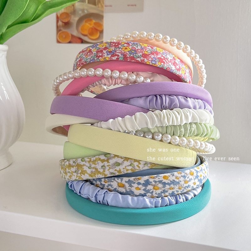 Băng Đô Cài Tóc Đính Ngọc Trai Nhân Tạo Thời Trang Hàn Quốc Dành Cho Nữ