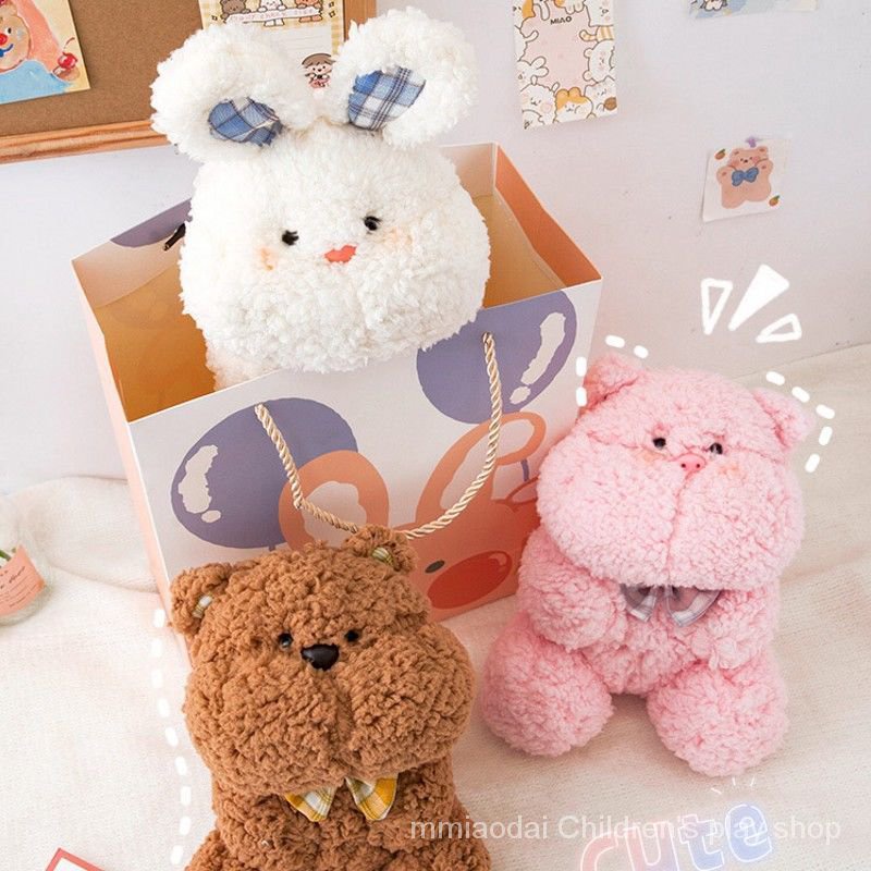 Thú nhồi bông hình thỏ đang ngủ đáng yêu