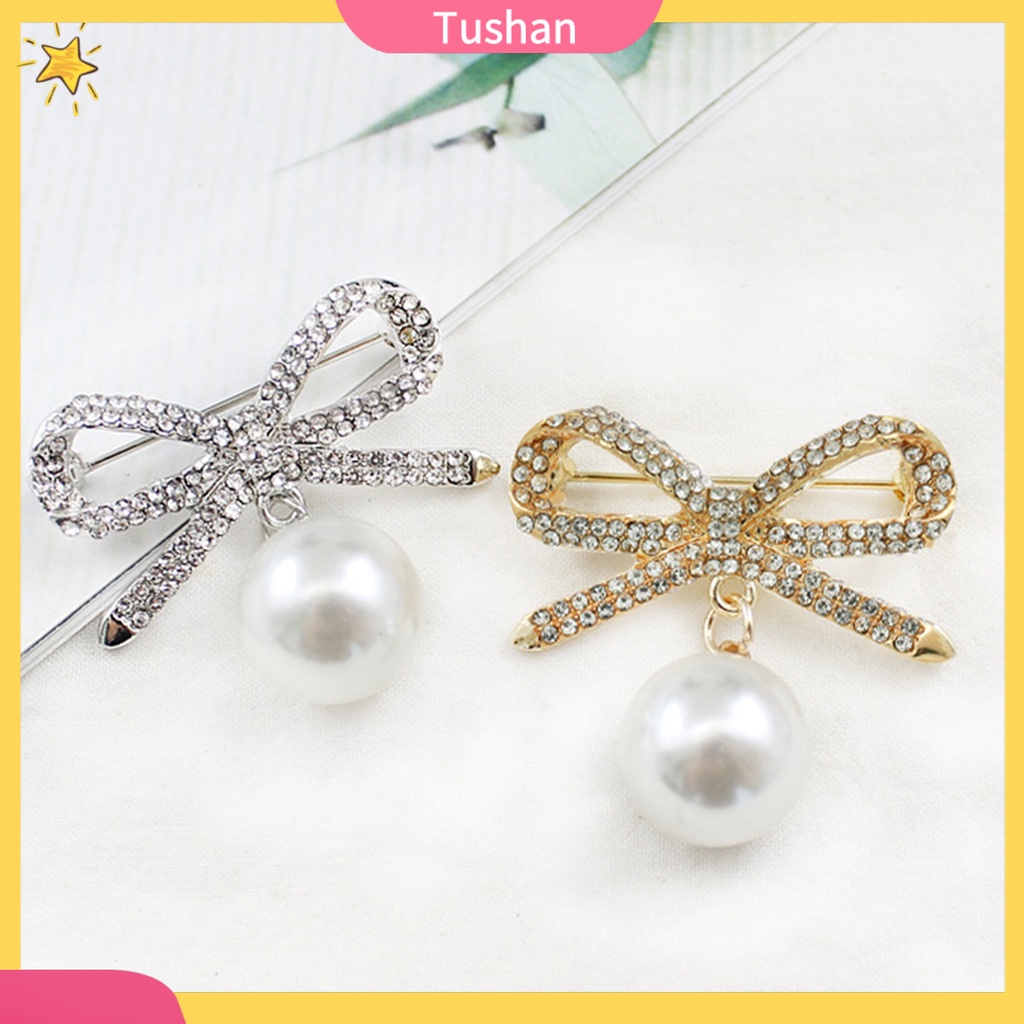 Trâm Cài Áo Hình Nơ Có Đính Đá Cho Nữ