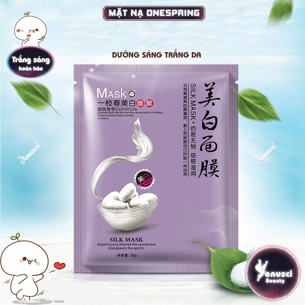 Mặt nạ giấy dưỡng trắng da cấp ẩm thải độc da Silk Mask làm tươi mới mịn da mask nội địa