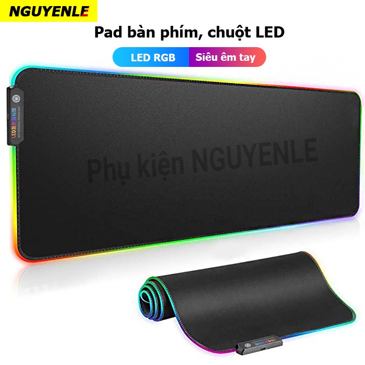 Mousepad Miếng lót chuột Led RGB full size 80cm x 30cm, 300 x 250cm