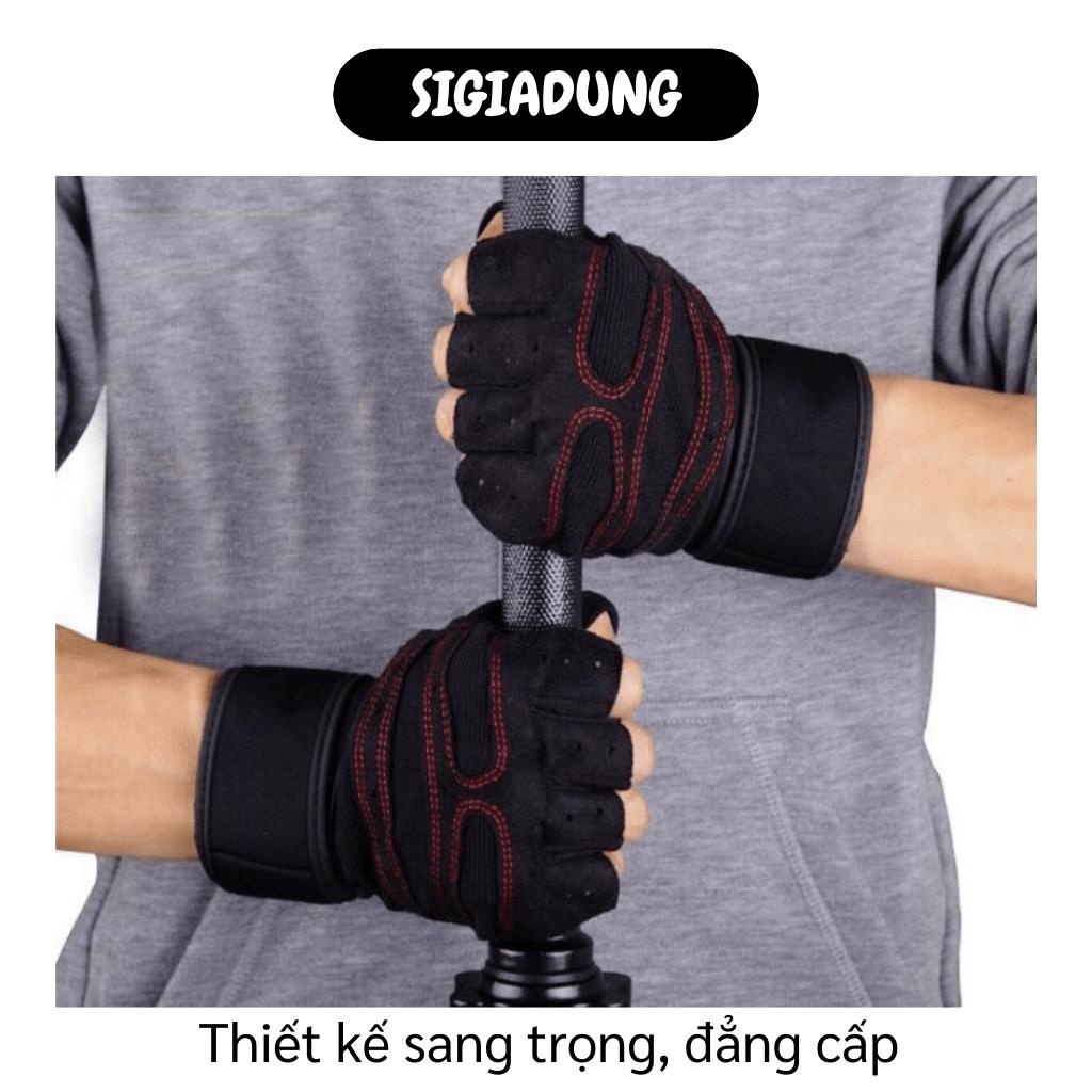 [SGD] Găng Tay Tập Gym Nam - Bao Tay Thể Thao Nửa Ngón Hỗ Trợ Nâng Tạ Chống Trượt 7877