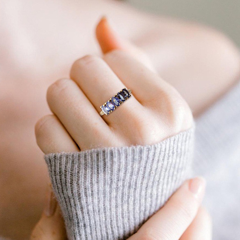 Set 3 Nhẫn Đeo Tay Kim Loại Đính Đá Thanh Lịch Cho Nữ 18k