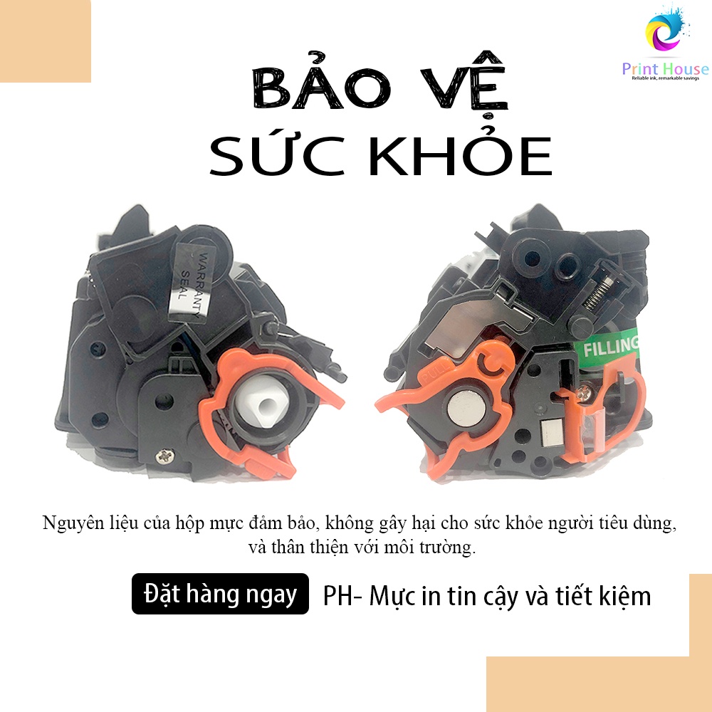 Hộp mực Cartridge 35a 36A 85A  dùng cho máy in HP Canon thương hiệu I-Aicon dung lượng 2000 bản in độ phủ 5%